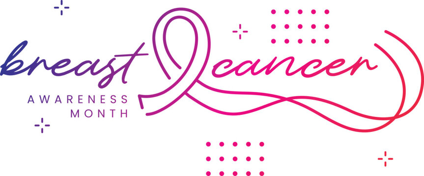 Breast Cancer Awareness Ribbon Vector Design on White Background.