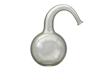 Antique alembic still isolated on transparent background, laboratory glassware