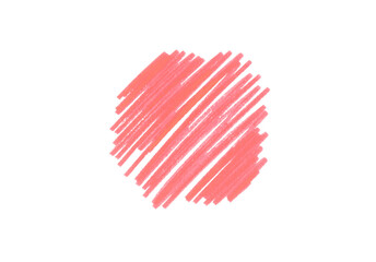 Color pencil strip line stroke, line brush stroke in style on transparent background for design in your work business concept.