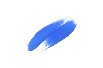 Blue watercolor paint brush stroke isolated on transparent background. art and watercolor painting concept.