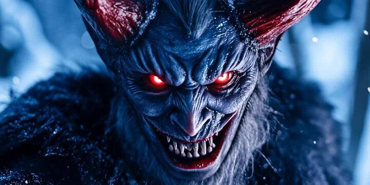 Krampus the christmas beast for winter seasonal holiday