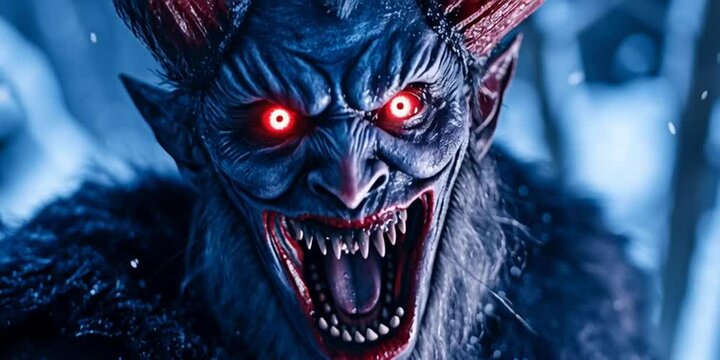 Krampus the christmas beast for winter seasonal holiday