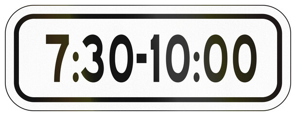 Additional road sign in China - Time span
