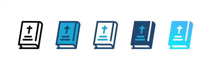 Bible icon set multiple style collection