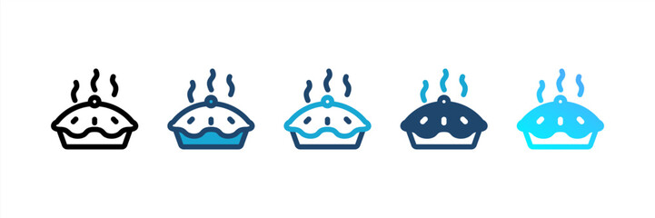 Pie icon set multiple style collection