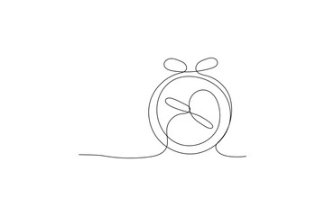 Continuous single line art and simple design sketch outline vector icon 
