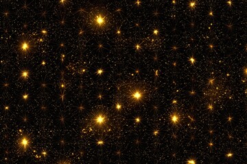 Fototapeta premium Pattern of glowing aureate stars creating a mesmerizing geometric design .