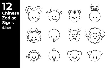 12지 동물 아이콘 © 371