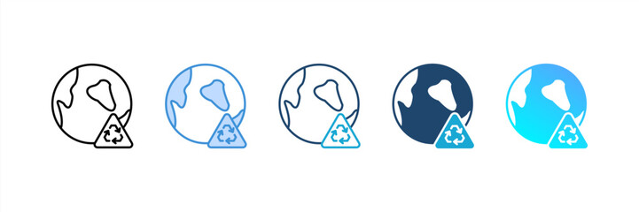 Sustainability icon set multiple style collection