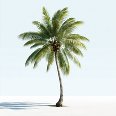 Obraz premium palm tree isolated on white background, vector palm tree