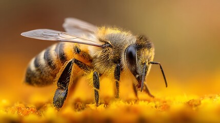 Honeybee Collecting Pollen