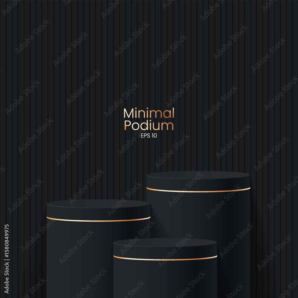 Wall mural abstract minimal scene. minimal podium with soft material base. soft podium stages and product showc