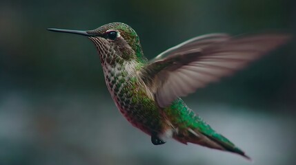 Fototapeta premium Hummingbird Flight Close Up