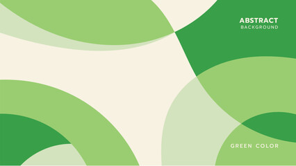 Abstract green-themed background featuring overlapping circular shapes in various shades of green. Clean and minimal design with soft curves and modern style. Vector illustration.