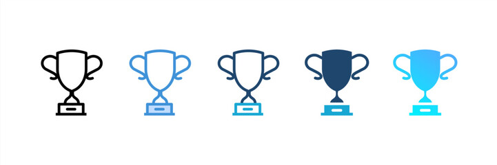 Trophy icon set multiple style collection