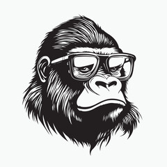 gorilla with glasses