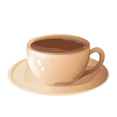 Coffee cup. For use in cafe menus, coffee shop branding, food blogs, recipe cards, seasonal promotions, packaging for hot drinks or spice-infused beverages
