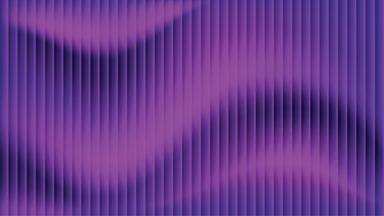 Abstract fractal glass gradient background with purple and pink blur colors and rippled chrome design. Ribbed lines wallpaper with wavy dynamic flow and vibrant movement texture. Vector illustration.