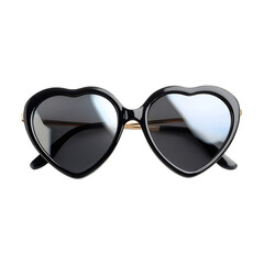Stylish black heart shaped sunglasses fashion accessory eyewear summer style sun protection UV protection