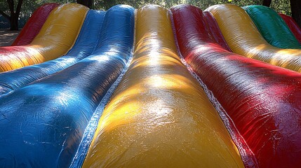 Inflatable obstacle course Summer fun.