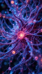 the image displays a complex, abstract structure reminiscent of neural networks or organic growth