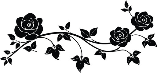 a delicate victorian wallpaper with trailing rose .eps