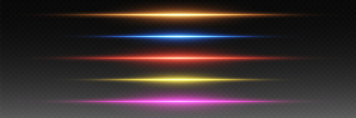 Light laser light effects, and laser flash. On a transparent background