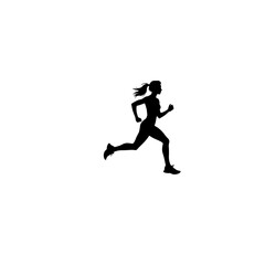 
Running woman flat icon for exercise