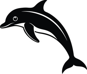 Obraz premium a jumping dolphin on white background.eps