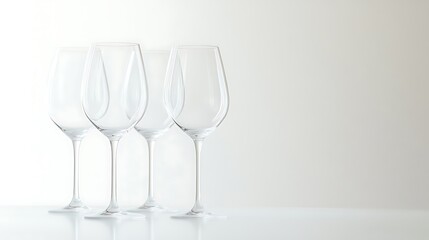 Fototapeta premium Elegant Champagne Flutes Minimalist Design For Celebration Occasions And Festive Events On White