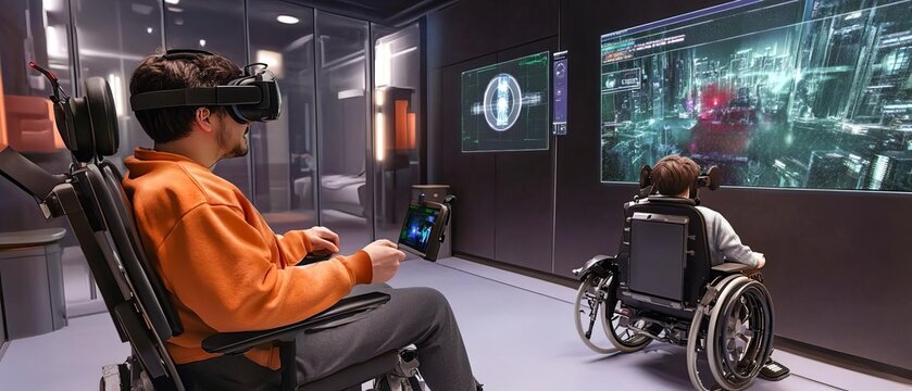 Wheelchairaccessible VR lab with motioncontrolled interfaces