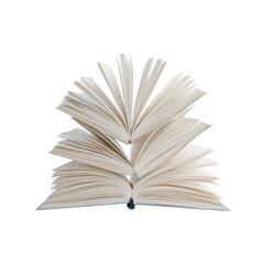 Open Book With Pages Flipping Isolated Transparent