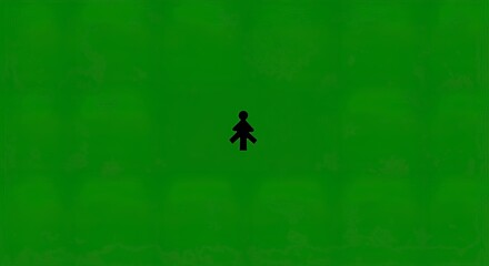 A tree icon on green screen