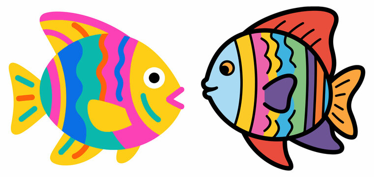 Simple Colorful Fish Colorful Fish Pictures To Print