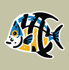 Fish Vector Illustration – Colorful Aquatic Animal Design
