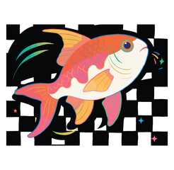 Fish Vector Illustration – Colorful Aquatic Animal Design