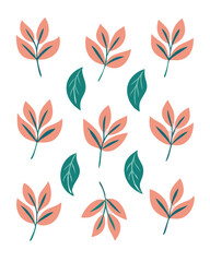 Vibrant seamless floral vector illustration with a colorful butterfly design and natural leaf pattern for spring decoration