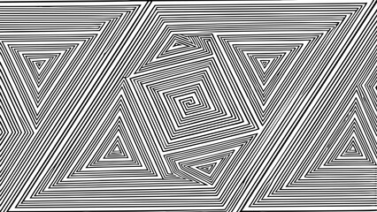Abstract geometric pattern with optical illusion of depth and movement