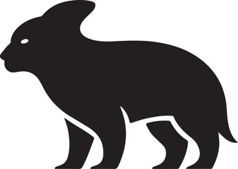 animal in farm pig goat chicken duck cow silhouette