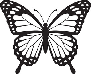 showcases a collection of butterfly silhouette