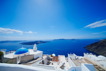 ギリシャの美しいサントリーニ島の風景