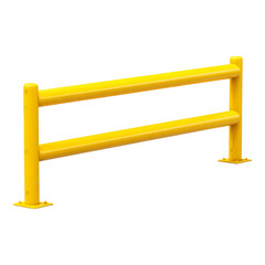 Bright Yellow Safety Barrier with Transparent Background