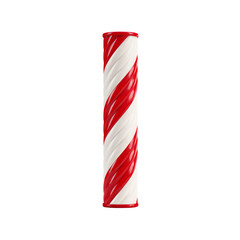 Isolated Red and White Spiral Pattern on Background