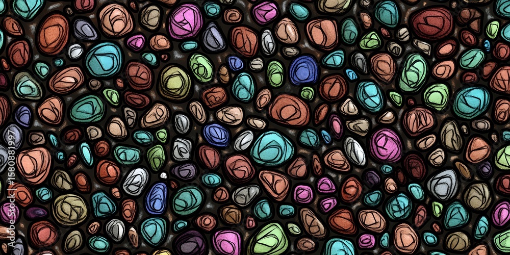 Poster abstract colorful pebble pattern seamless texture design for backgrounds or fabric prints this vibra