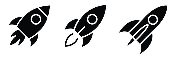 Rocket vector icon, Startup symbol.