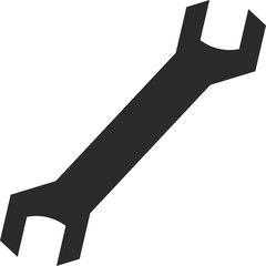 monkey wrench repair work tool icon in dark grey and clear background editable vector illustration