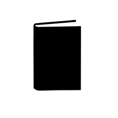 Fototapeta premium Simple and elegant silhouette of a closed book, perfect for symbolizing knowledge and reading.