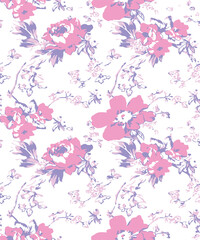 botanical floral, vector, seamless pattern,  leaves, big set ,background with flowers.