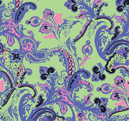 paisley textile pattern design texture,pasley textile pattern design, Magical Traditional Paisleys Seamless Pattern for wallpaper design or fabric textile printing.