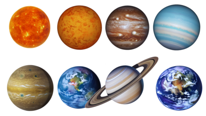 Our Solar System Planets and Sun Illustration
